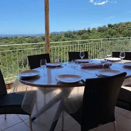 Vue En Avec Piscine Ferienhaus Porto-Vecchio (Corsica)